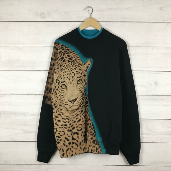 Vintage Other - Vintage 1990s Jaguar Animal Nature Sweatshirt